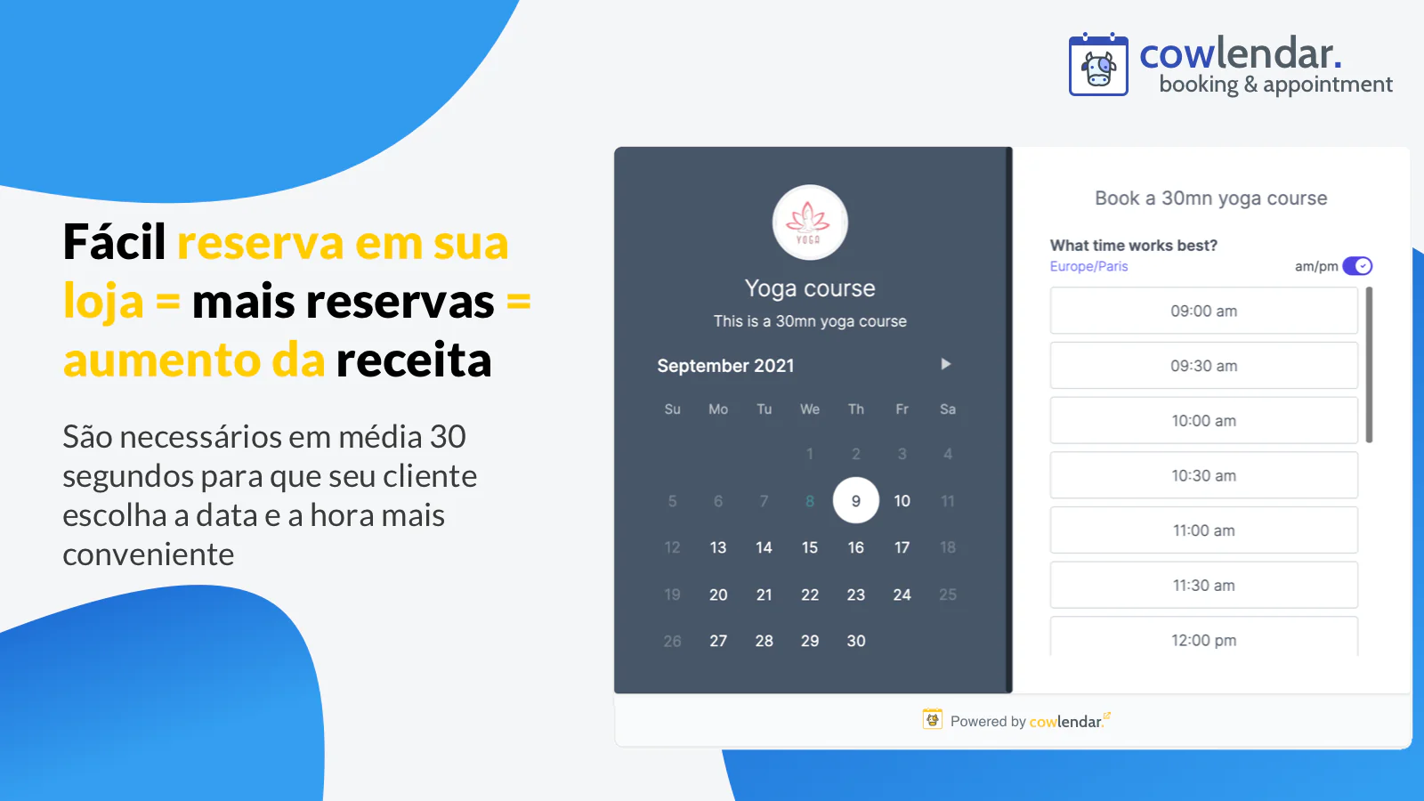 Fácil reserva em sua loja = mais reservas = aumento da receita