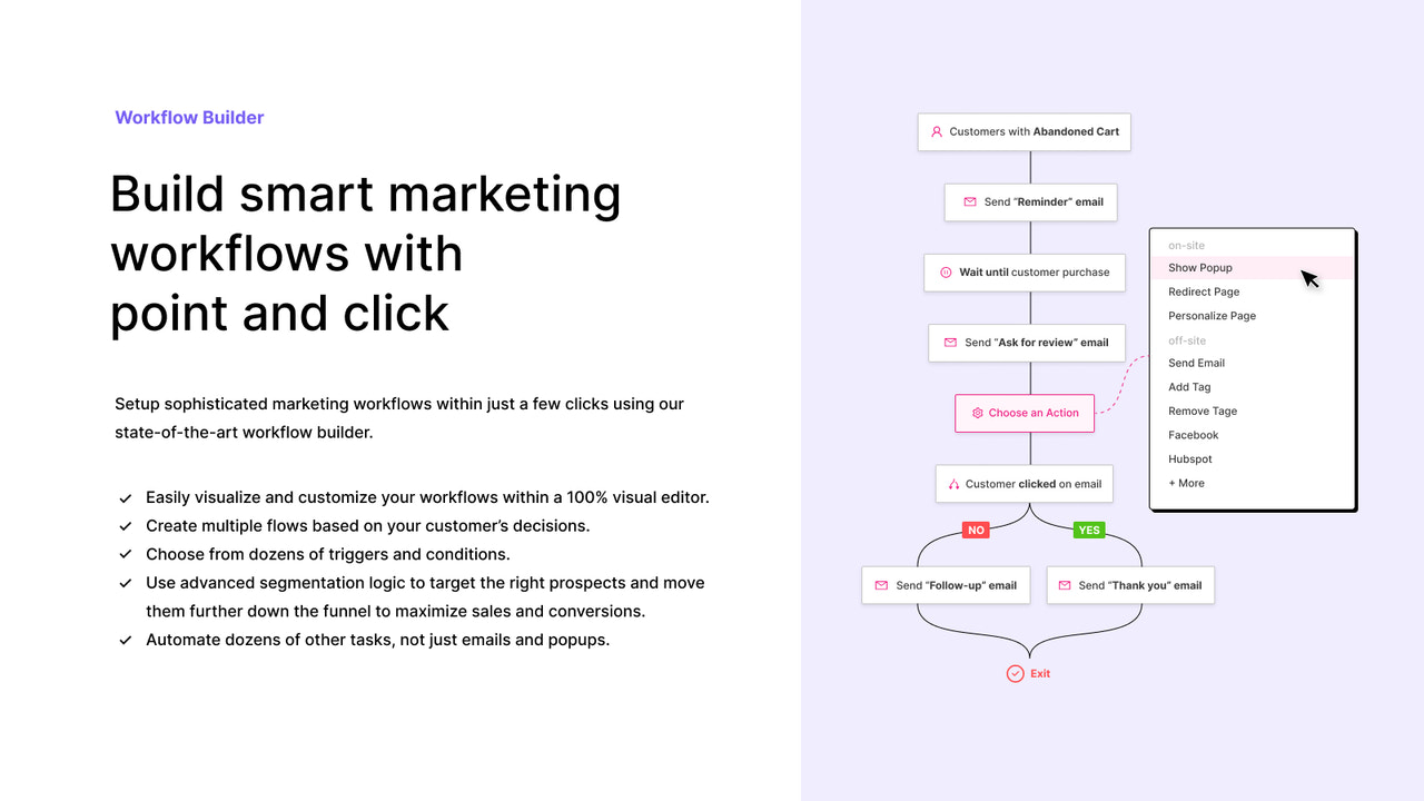 Bouw slimme marketingworkflows met point and click