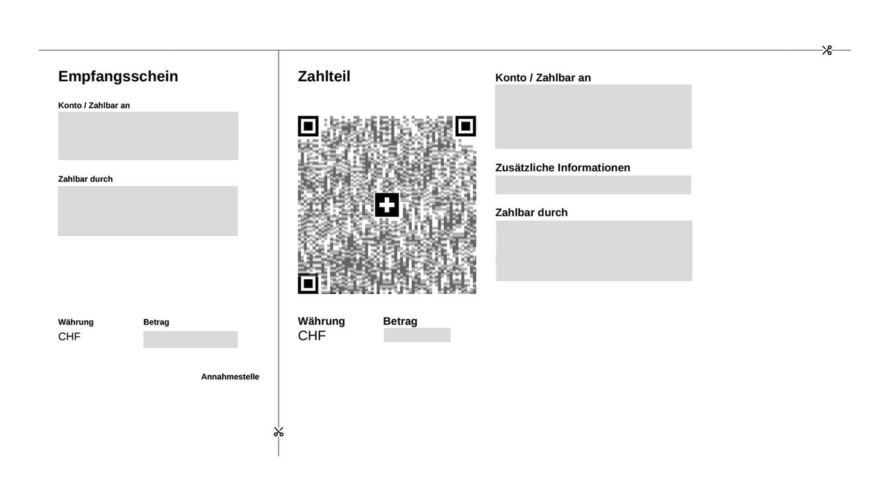 Offizieller Schweizer QR-Zahlteil