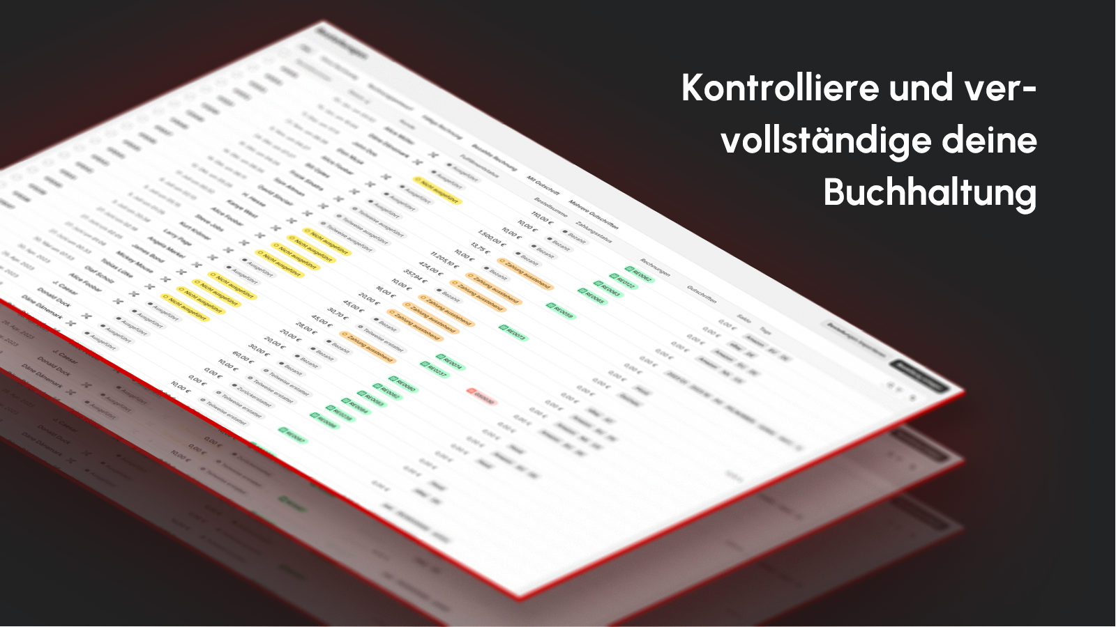 Kontrolliere und vervollständige deine Buchhaltung