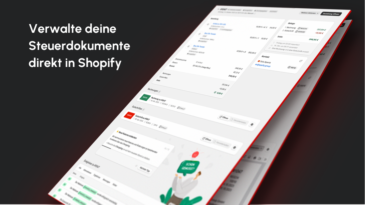 Verwalte deine Steuerdokumente direkt in Shopify