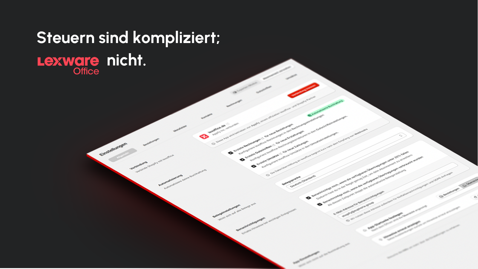 Steuern sind kompliziert; Lexware Office nicht