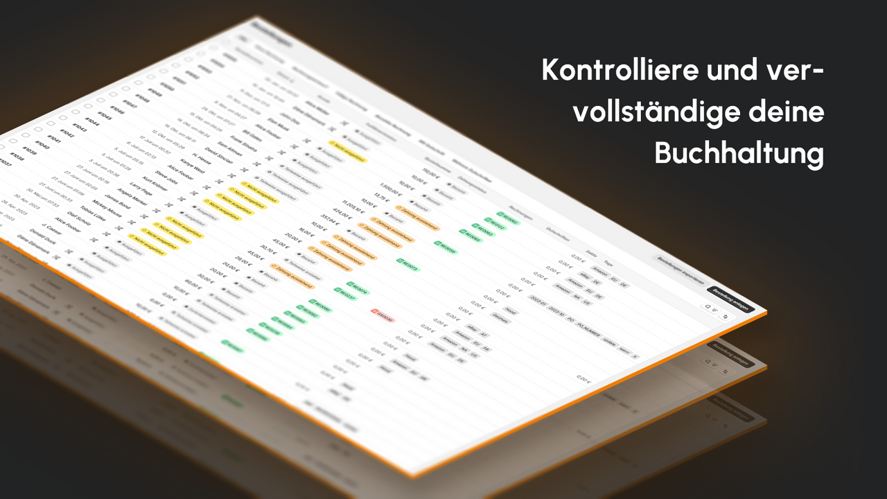 Kontrolliere und vervollständige deine Buchhaltung