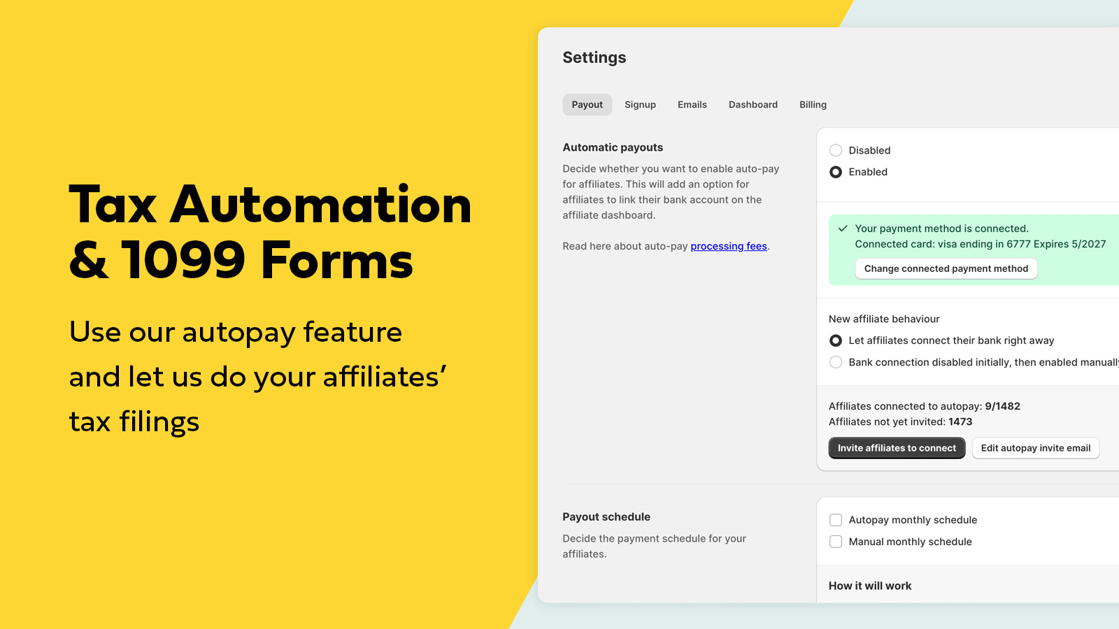 Pain-free tax automation - use autopay and let us do all the tax