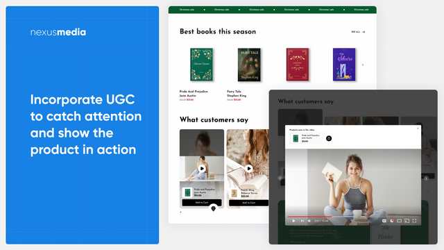 Integrieren Sie UGC, um Aufmerksamkeit zu erregen und das Produkt in Aktion zu zeigen