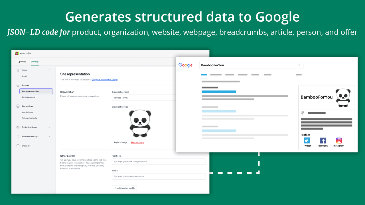 Yoast SEO vous permet d’obtenir un graphique de connaissances