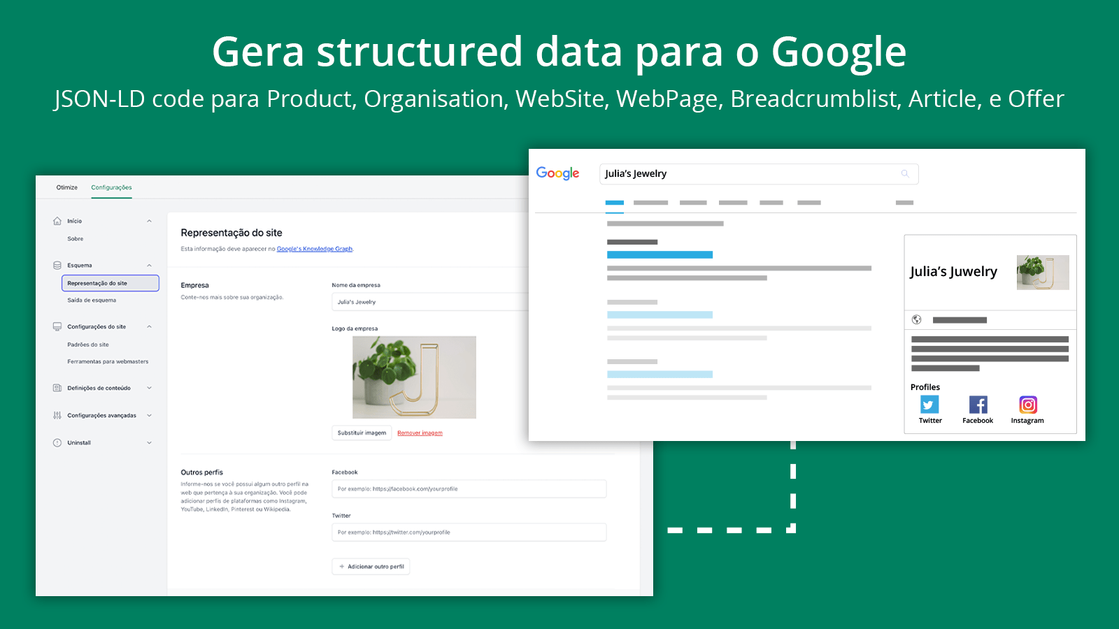 Ajustar as configurações do pode proporcionar um Knowledge Graph