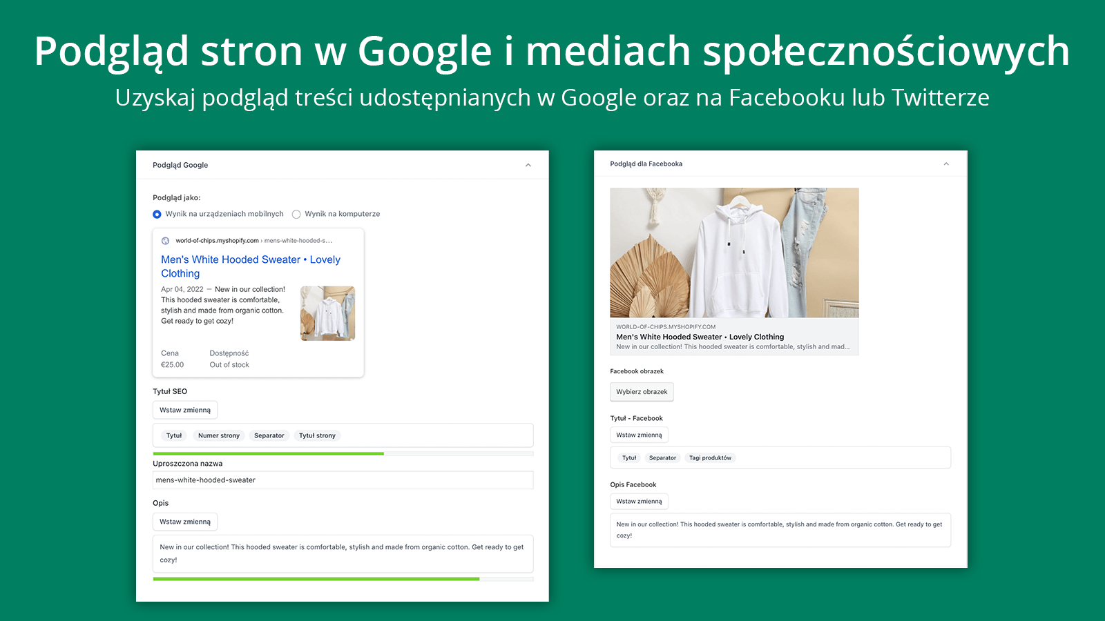 Podglądukładutreści w Google i mediach społecznościowych