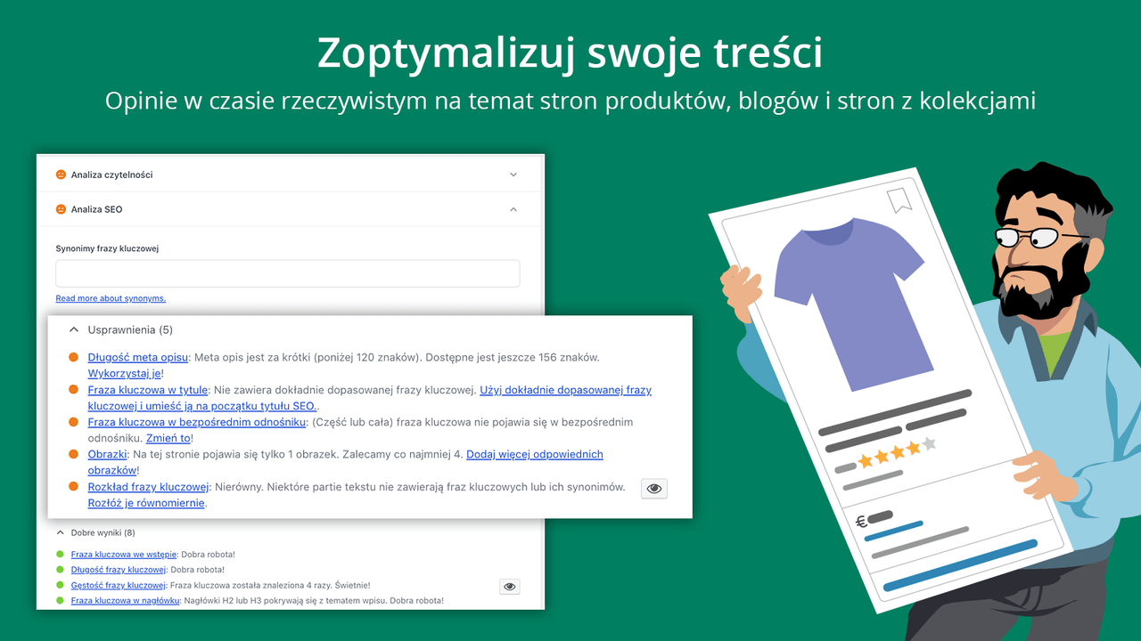 Optymalizuj treścidziękiczytelności Yoast i analizie SEO