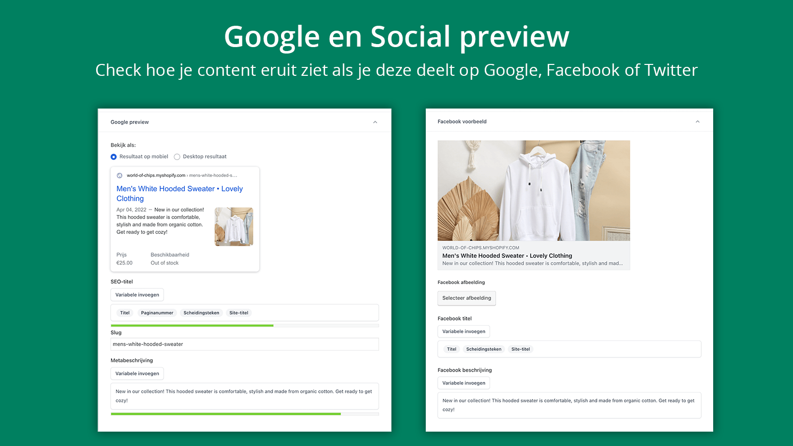 De Google, Social preview laat gedeelde content er goed uitzien