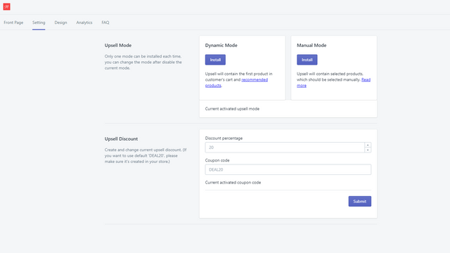 Configuración de la aplicación