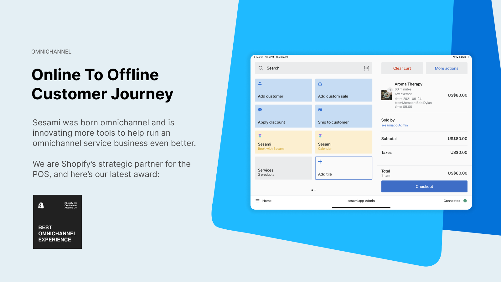 Sesami Online to Offline Journey Shopify POS