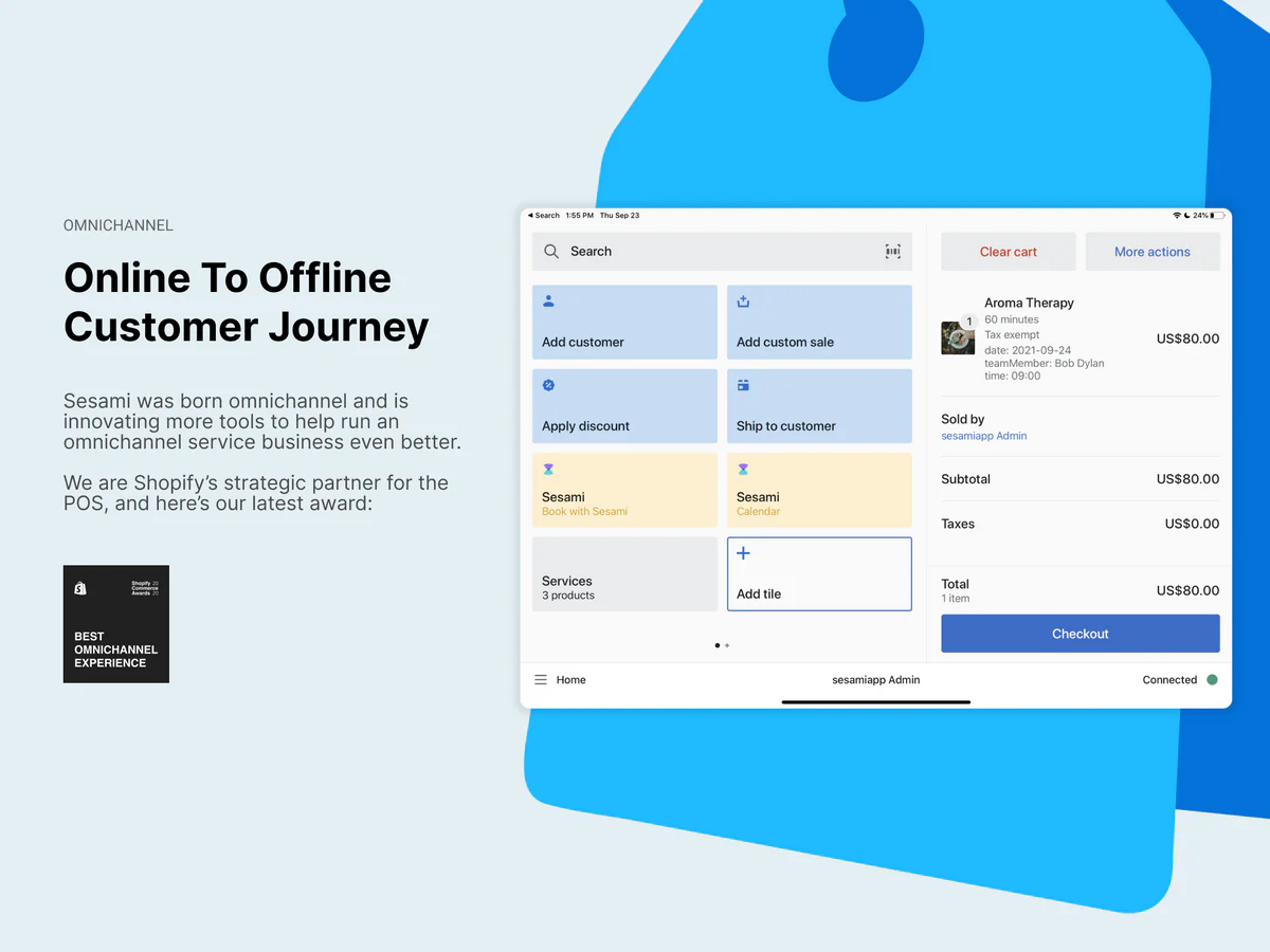 Sesami Online to Offline Journey Shopify POS