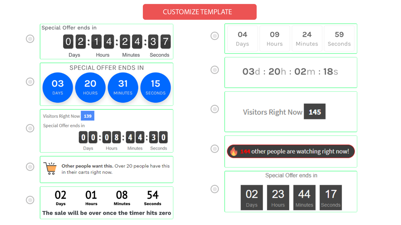 Countdown Timer for Product and Category Descriptions