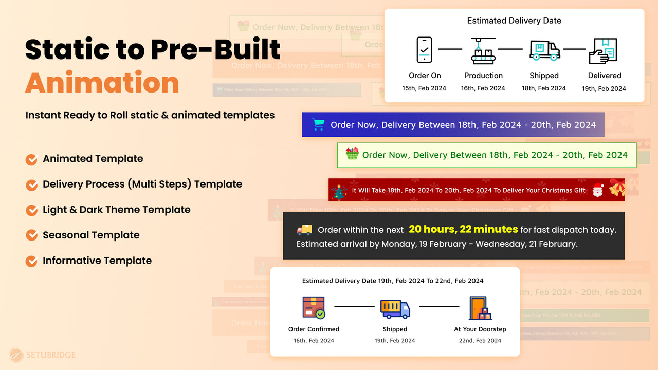 animeret forsendelses estimator app