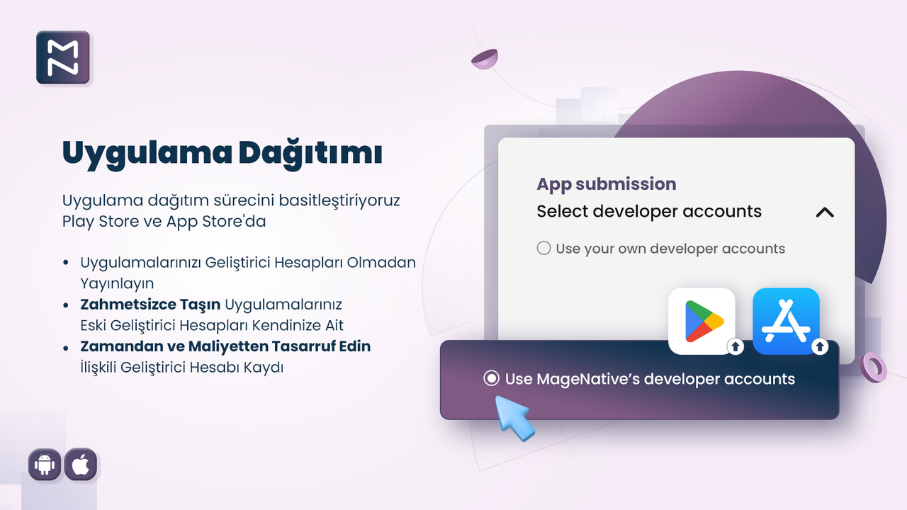 MageNative Shopify Mobil Uygulama Play Store/App Store'da yayınl