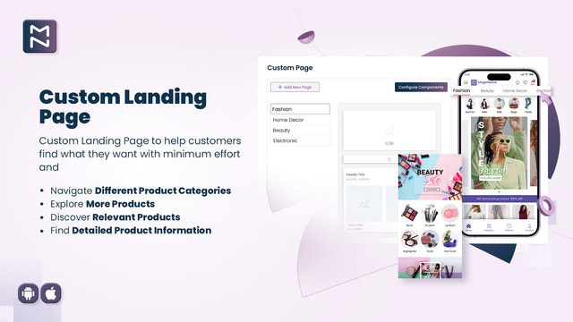 Magenative Shopify Mobile App individuelle Landingpages