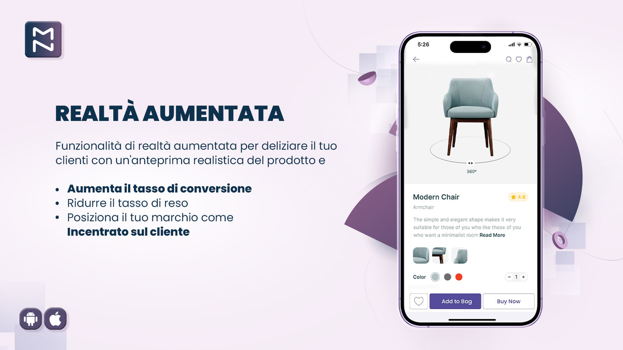 Magenative Shopify Mobile App augmented reality