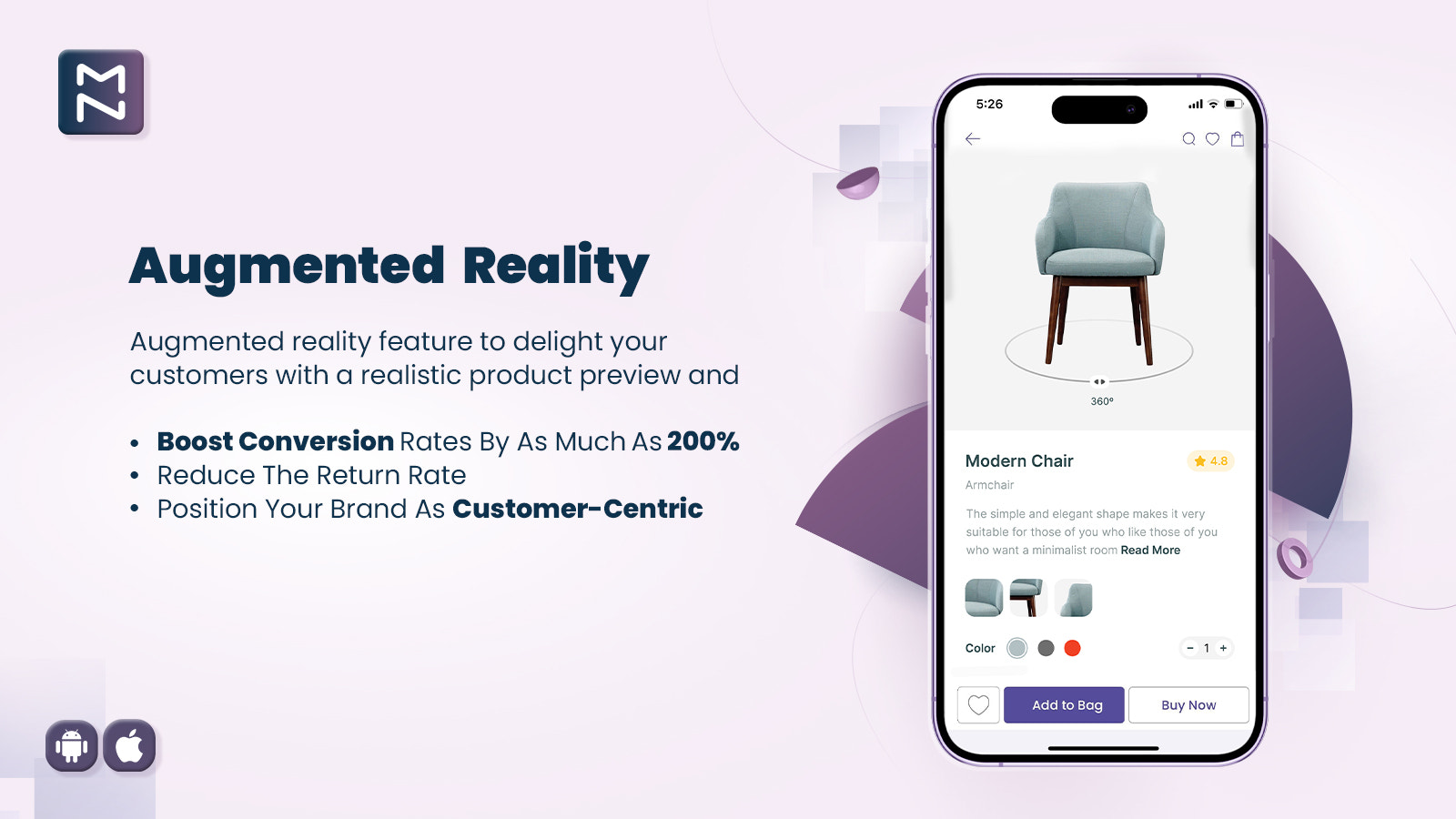 Magenative Shopify Mobile App augmented reality