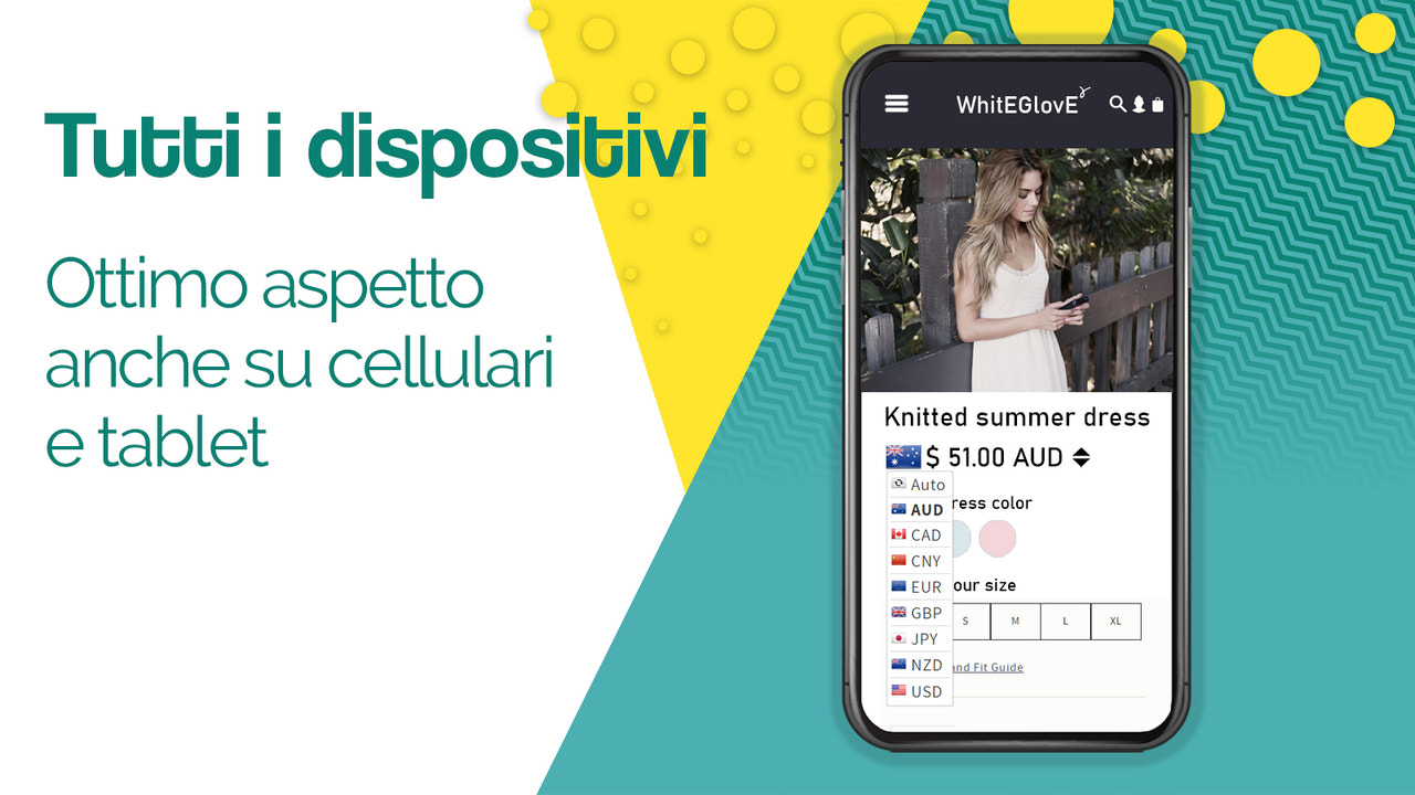 Ottimo aspetto su telefoni cellulari e tablet