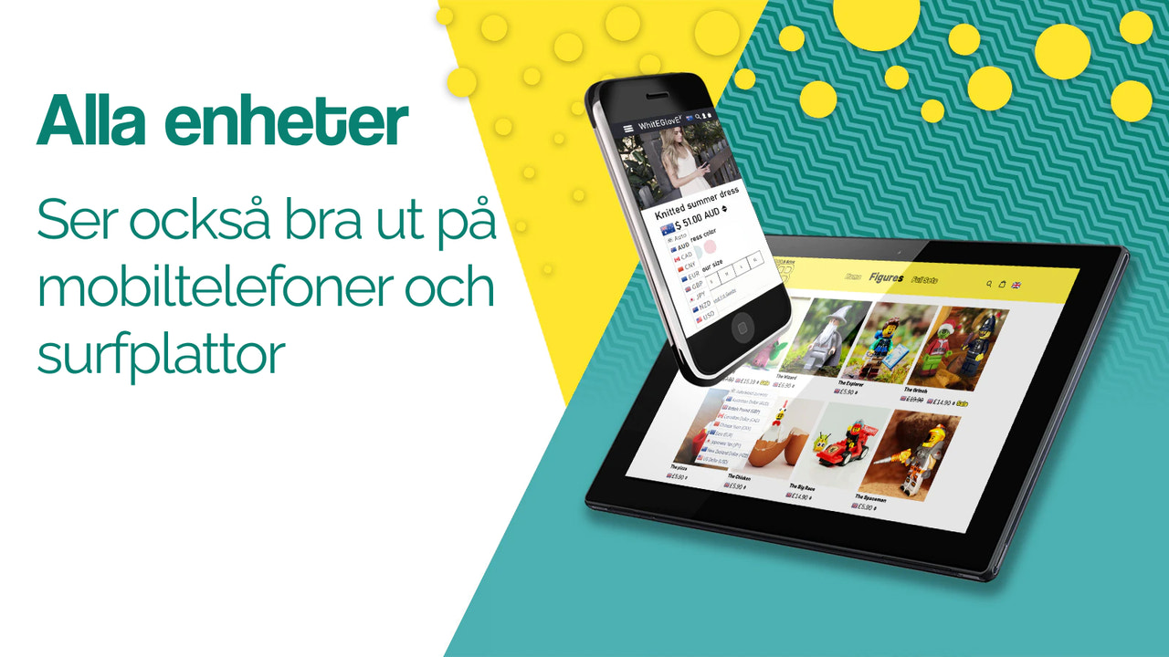 Ser bra ut på mobiltelefoner och surfplattor