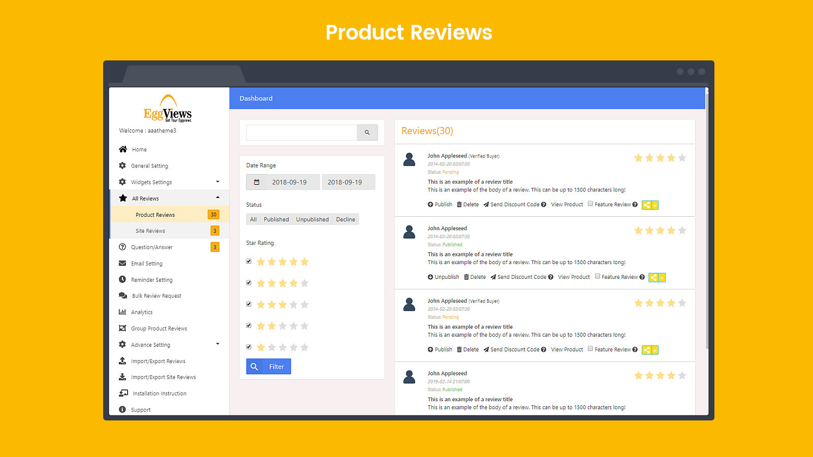 Product Reviews + Q&A EggViews Screenshot