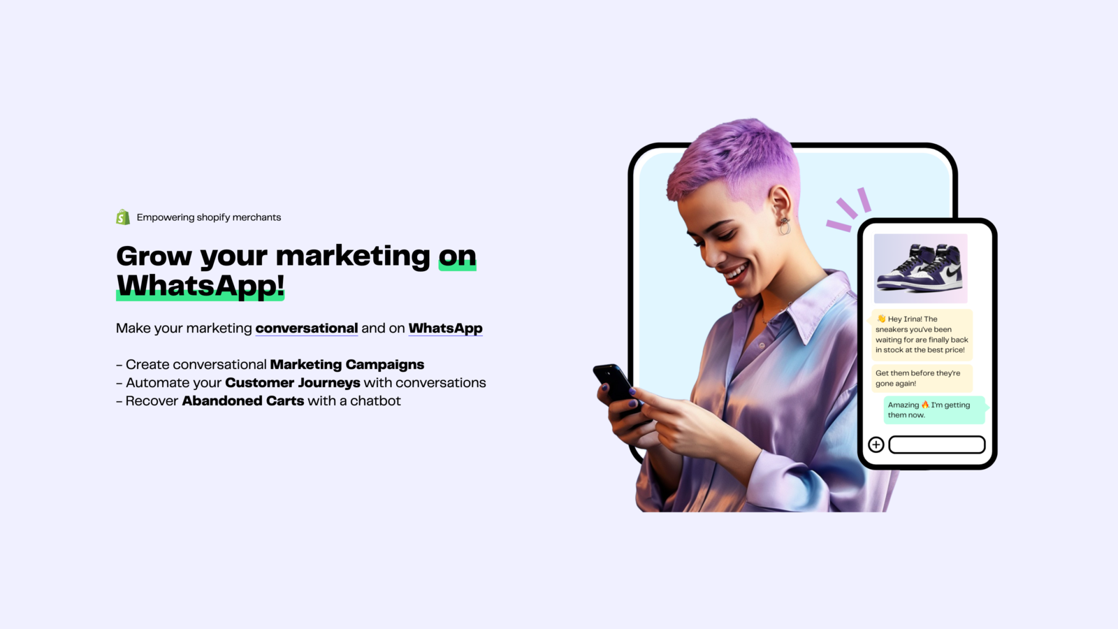Udvid din markedsføring på WhatsApp