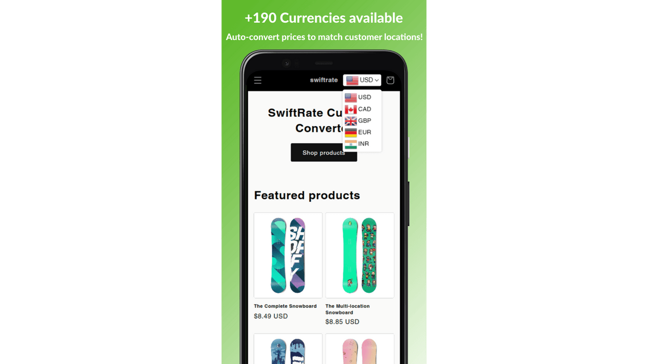 Currency converter mobile responsive