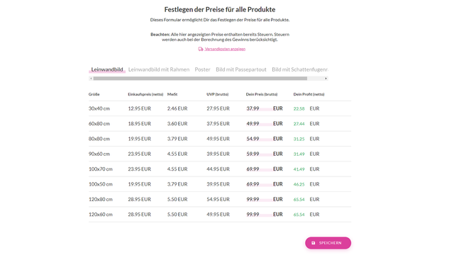 Preisanpassung im Bulk-Verfahren