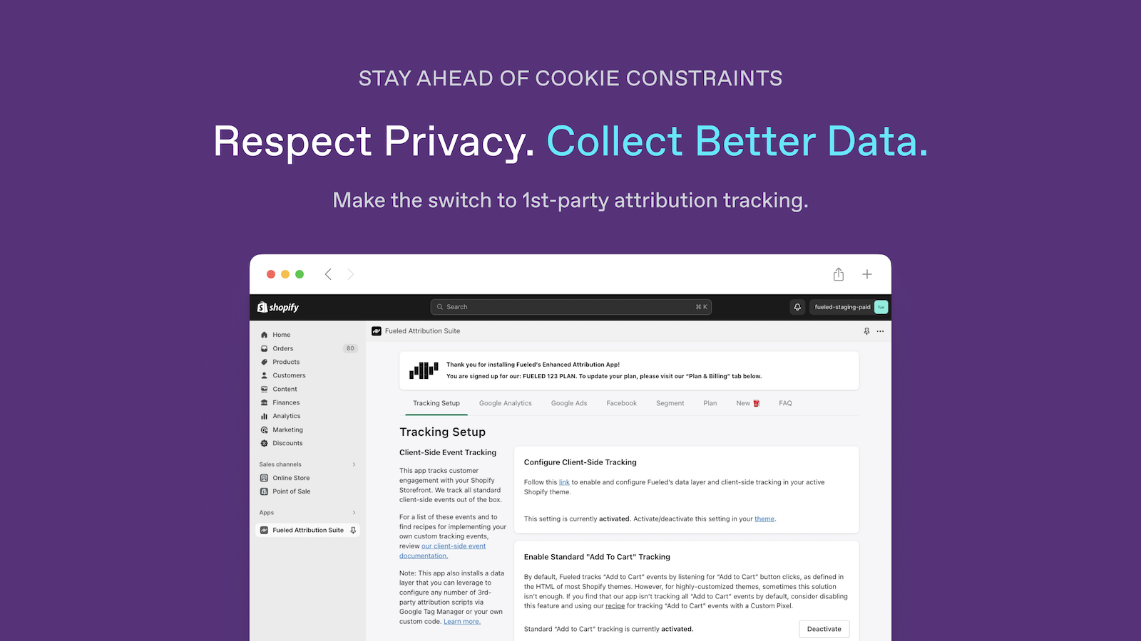 尊重隐私。收集更好的数据。Google，Facebook，Segment。