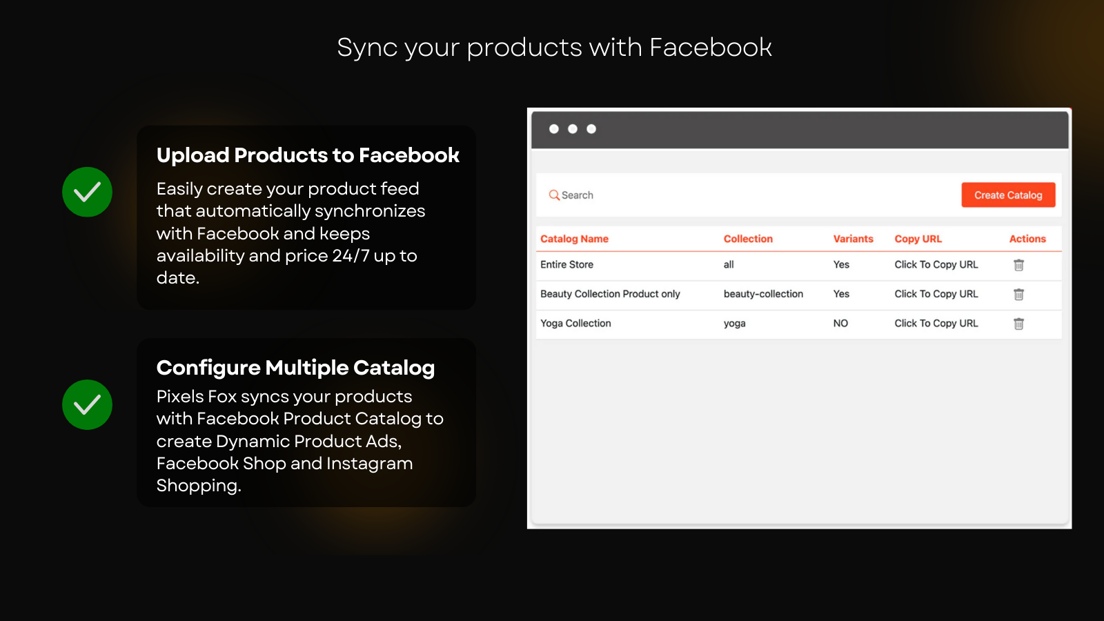 Facebook product feed & catalogus manager