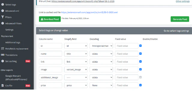 Bewerkbare xml met configuratie-instellingen