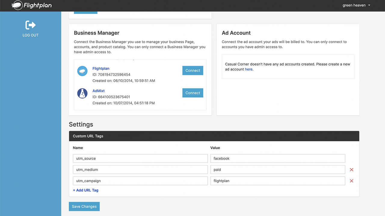 Configuración de Flightplan