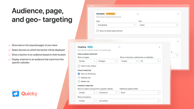 Doelgroep, pagina en geo-targeting