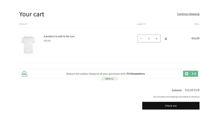 ClimateCart: Carbon free order Screenshot