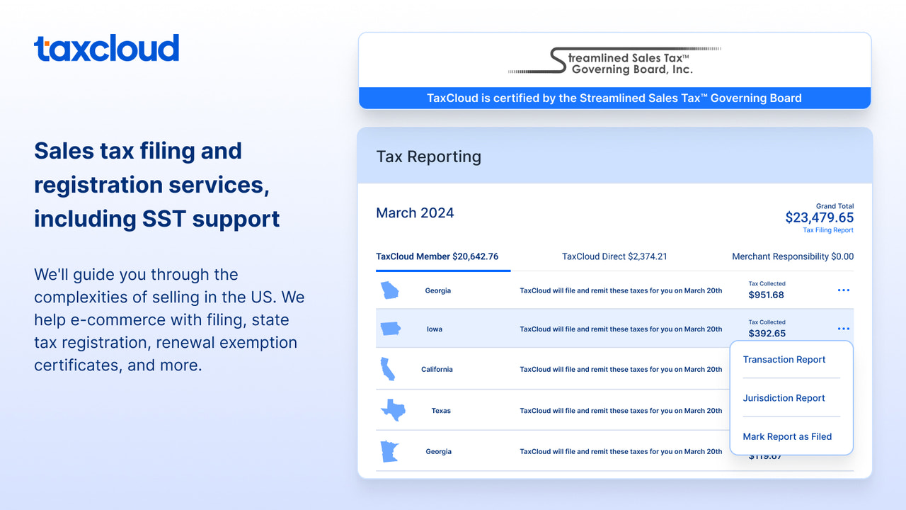 Shopify sales tax filing