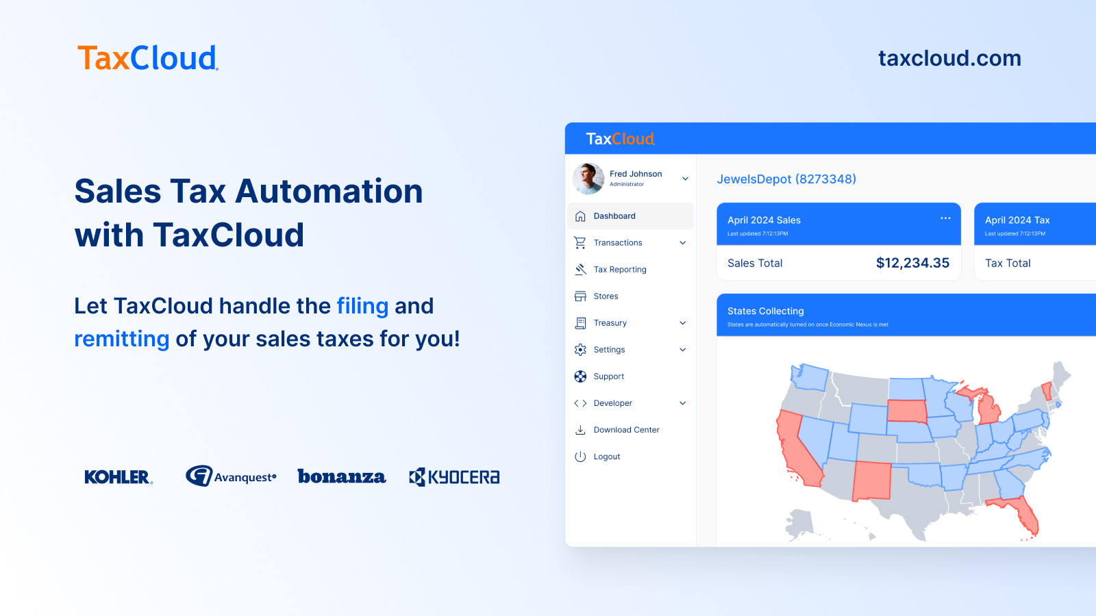 Shopify und TaxCloud Sales Tax Automation und Einreichung