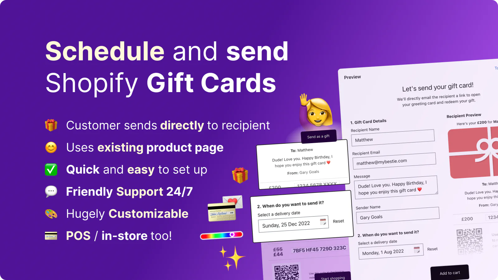 Go Gift Cards - Stuur en plan cadeaubonnen via e-mail