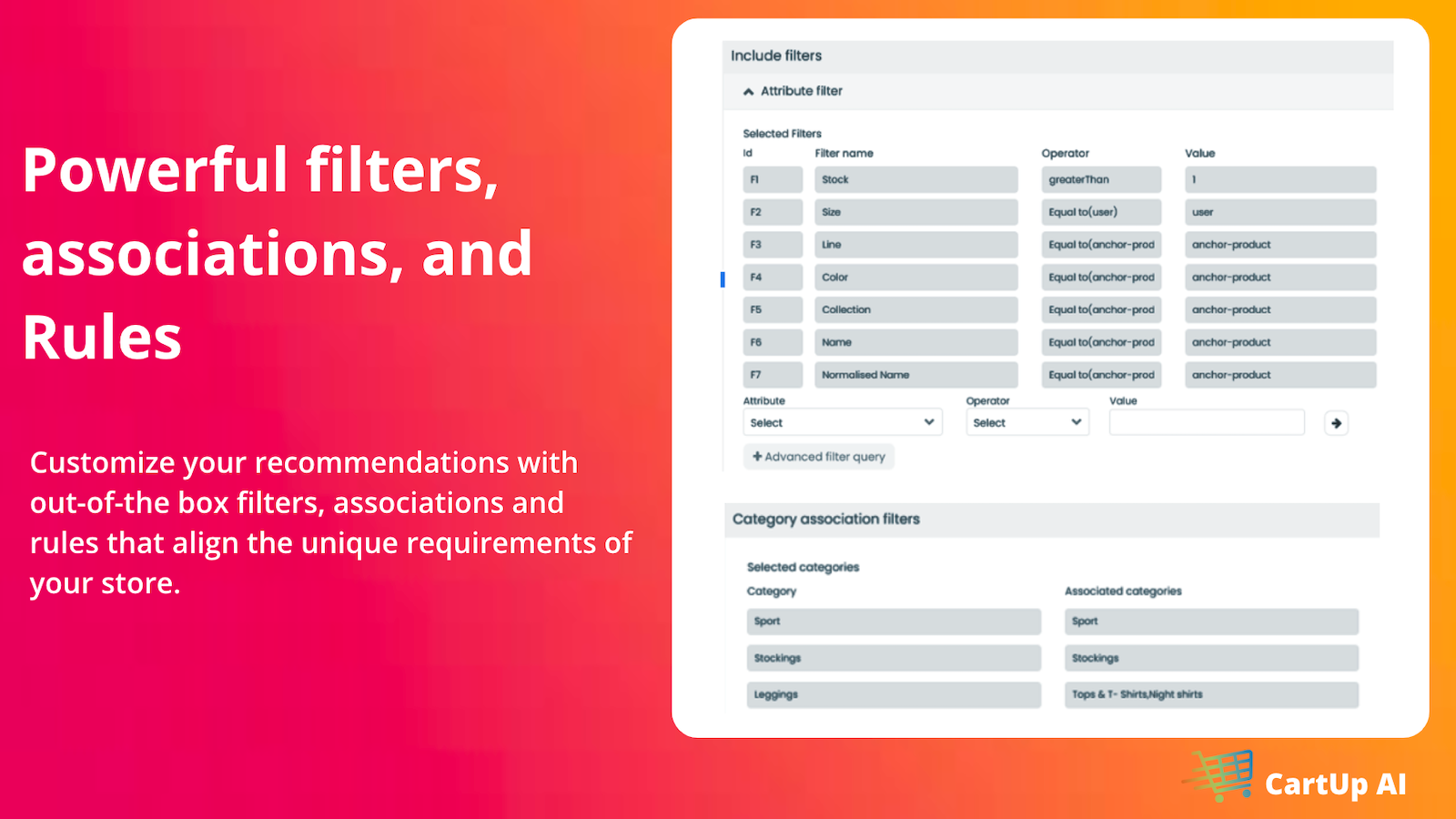Potentes filtros y reglas para personalización.