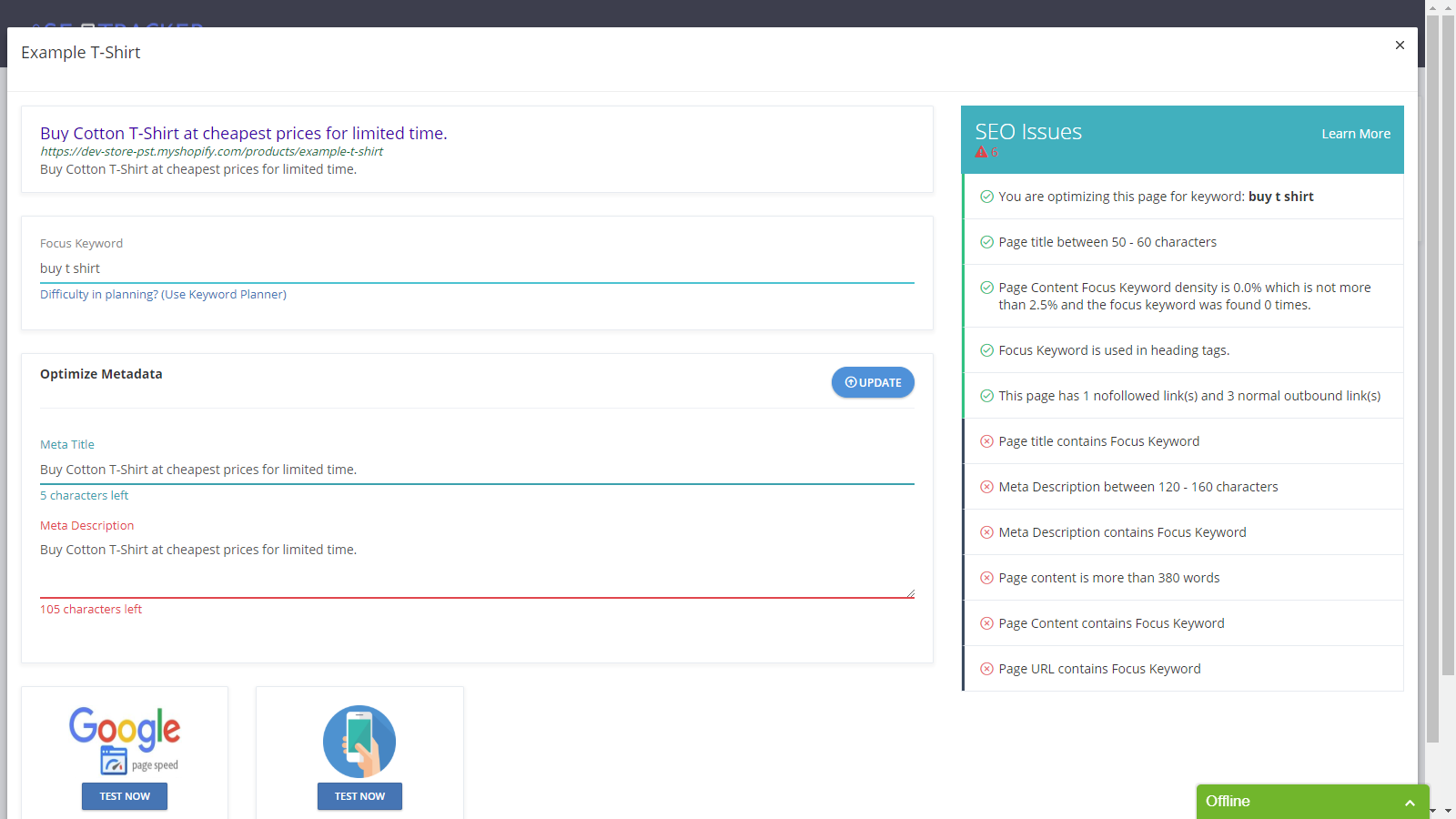 ProSEOTracker Check SEO Issues