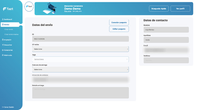 Paket - Sendungsdetails