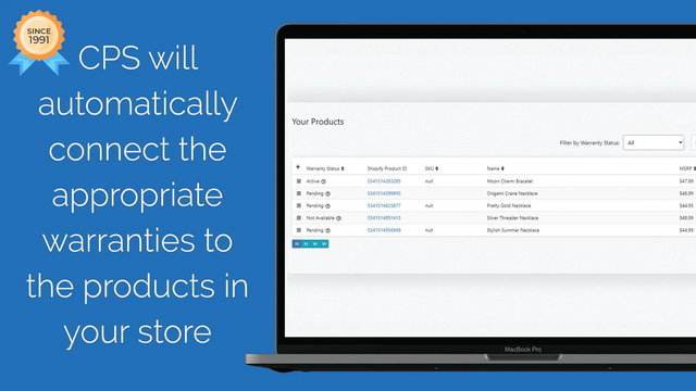 Product dashboard