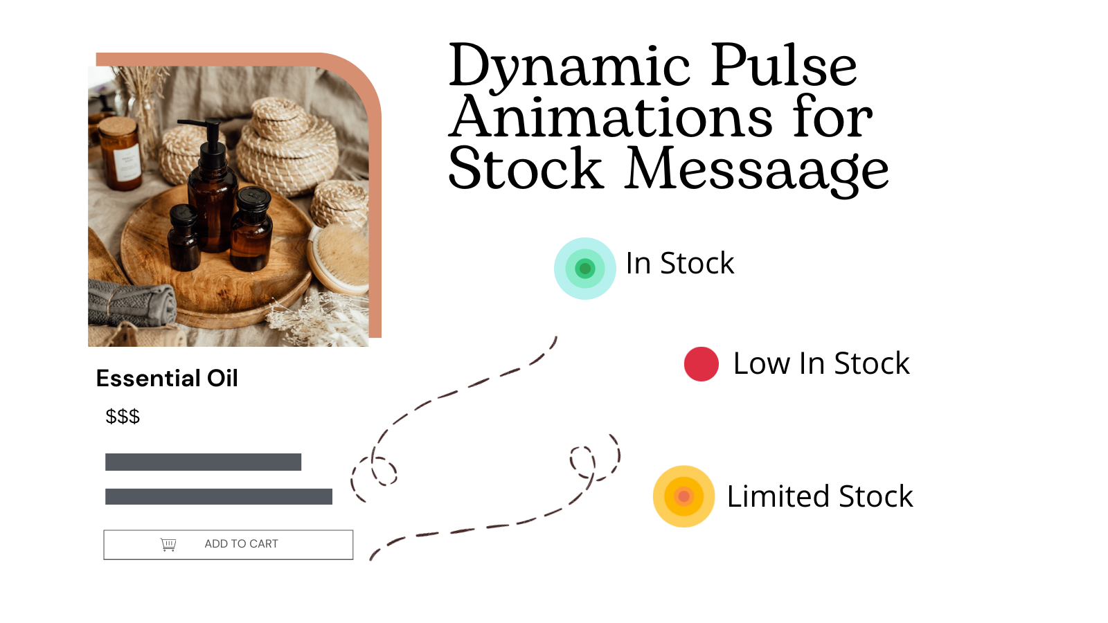 Usa animación dinámica pulsante para mostrar conteo de inventario de nivel de stock
