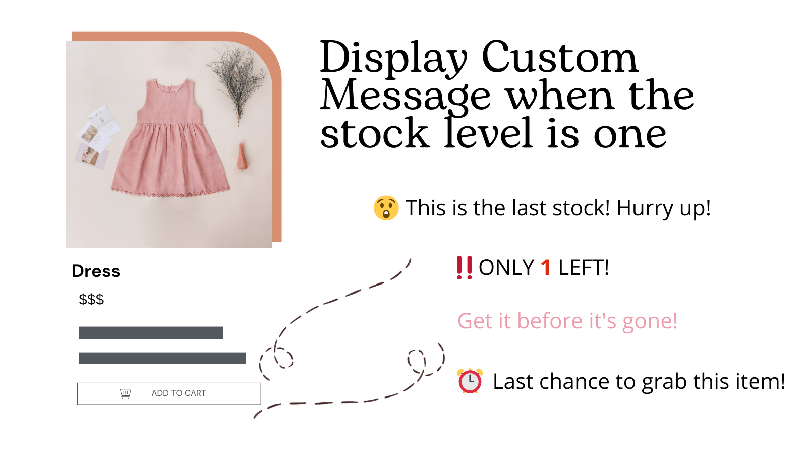 custom message,urgency, urgency & scarcity,hurryfy,stock fomo,≈