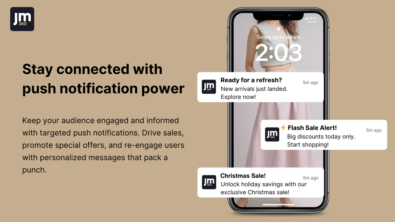 Stay connected with push notification power