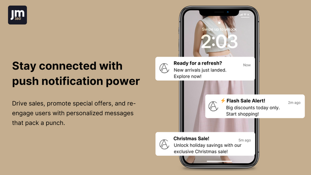 Stay connected with push notification power