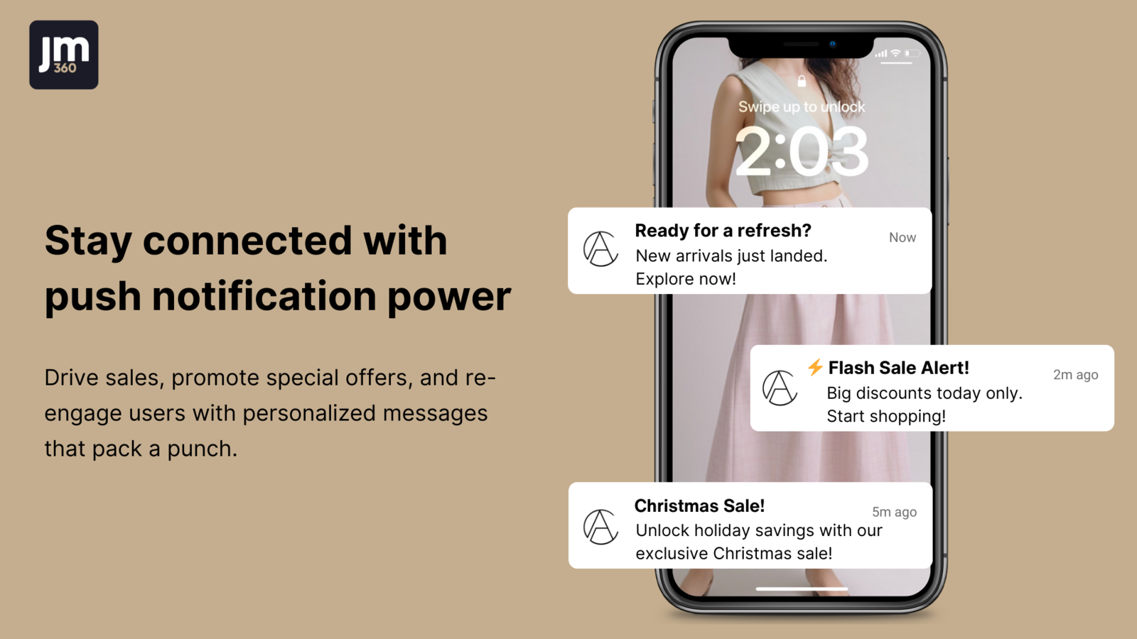 Stay connected with push notification power