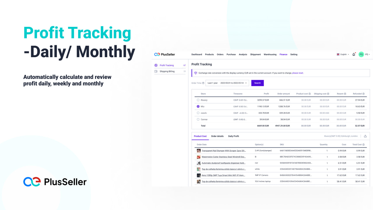 Profit Tracking - Daily/ Monthly