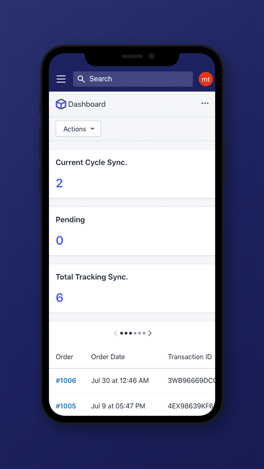 MetaTrack ‑ PayPal Track Sync Screenshot