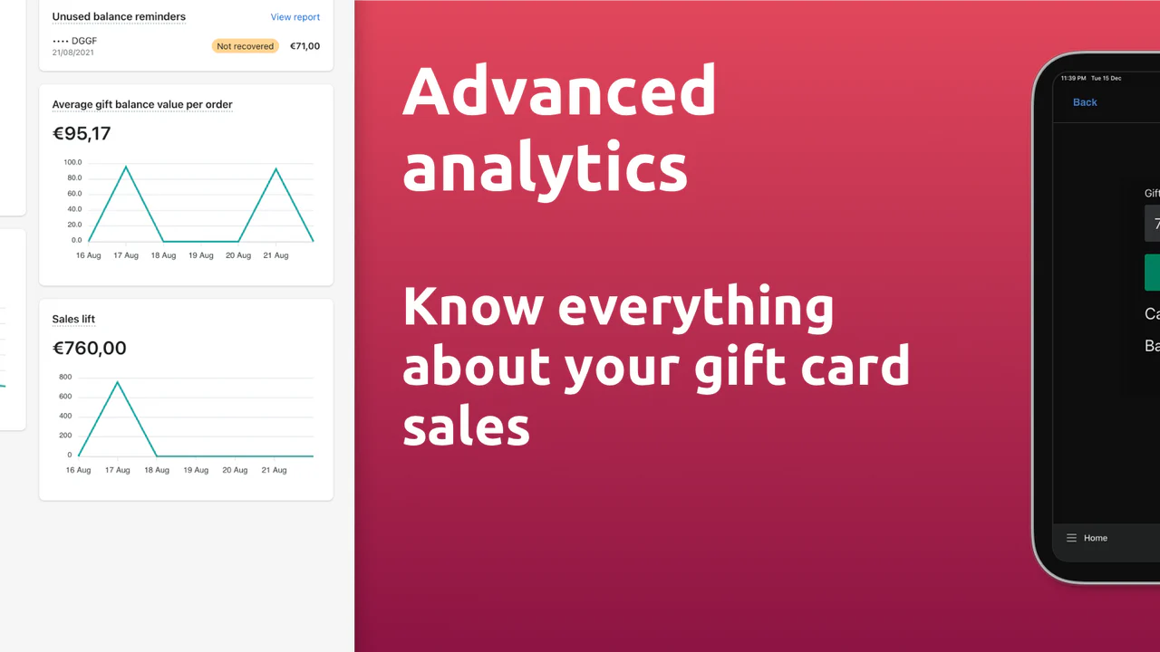 Geavanceerde cadeaubon analytics